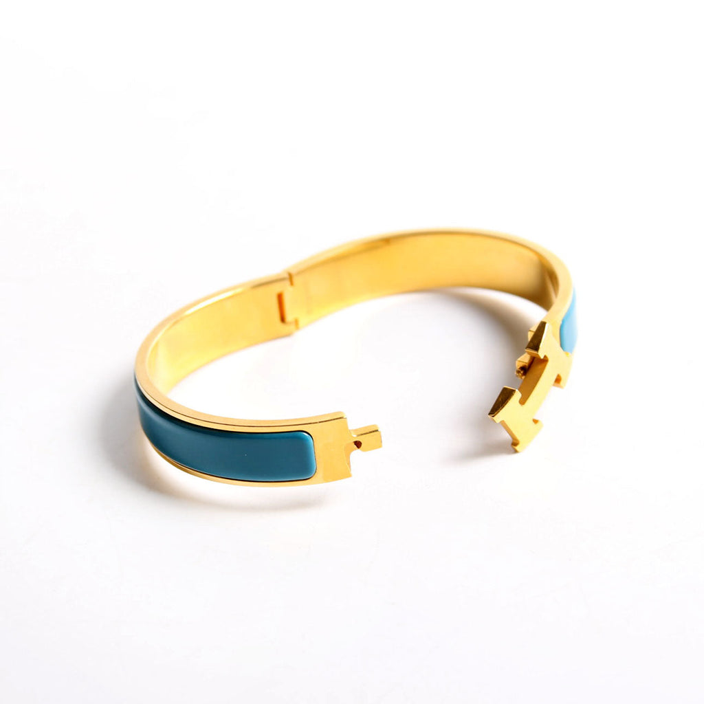 Clic Clac Narrow GM Bracelet Gold/Blue