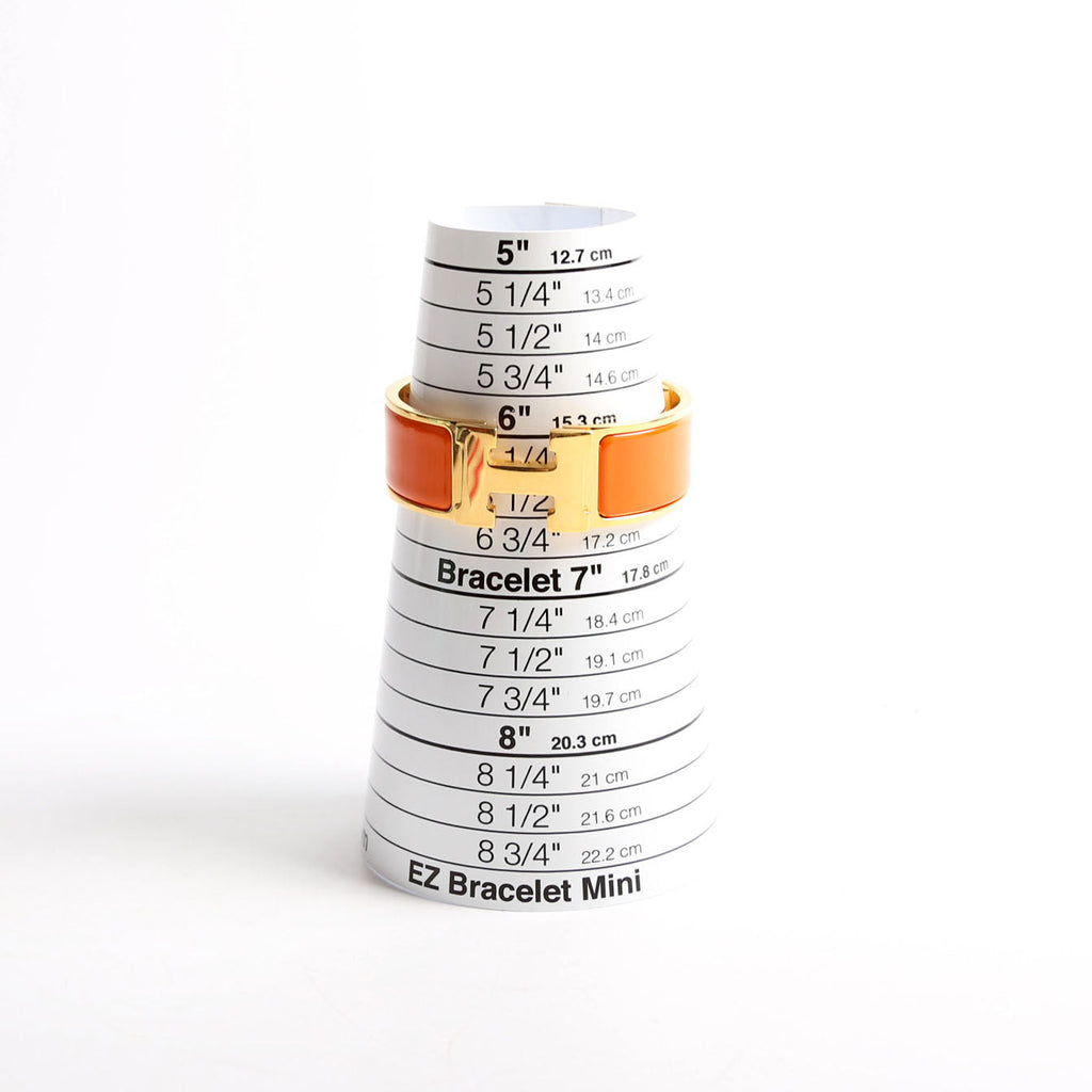 Hermes Clic Clac Wide PM Bracelet Gold/Orange