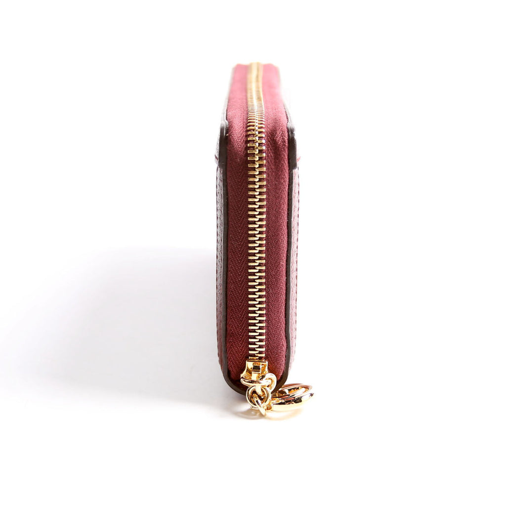 Gucci 523154 Leather Ophidia Zip Wallet Burgundy/Red/Green