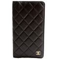 Quilted CC Agenda Cover Lambskin 22MM Black/Brown