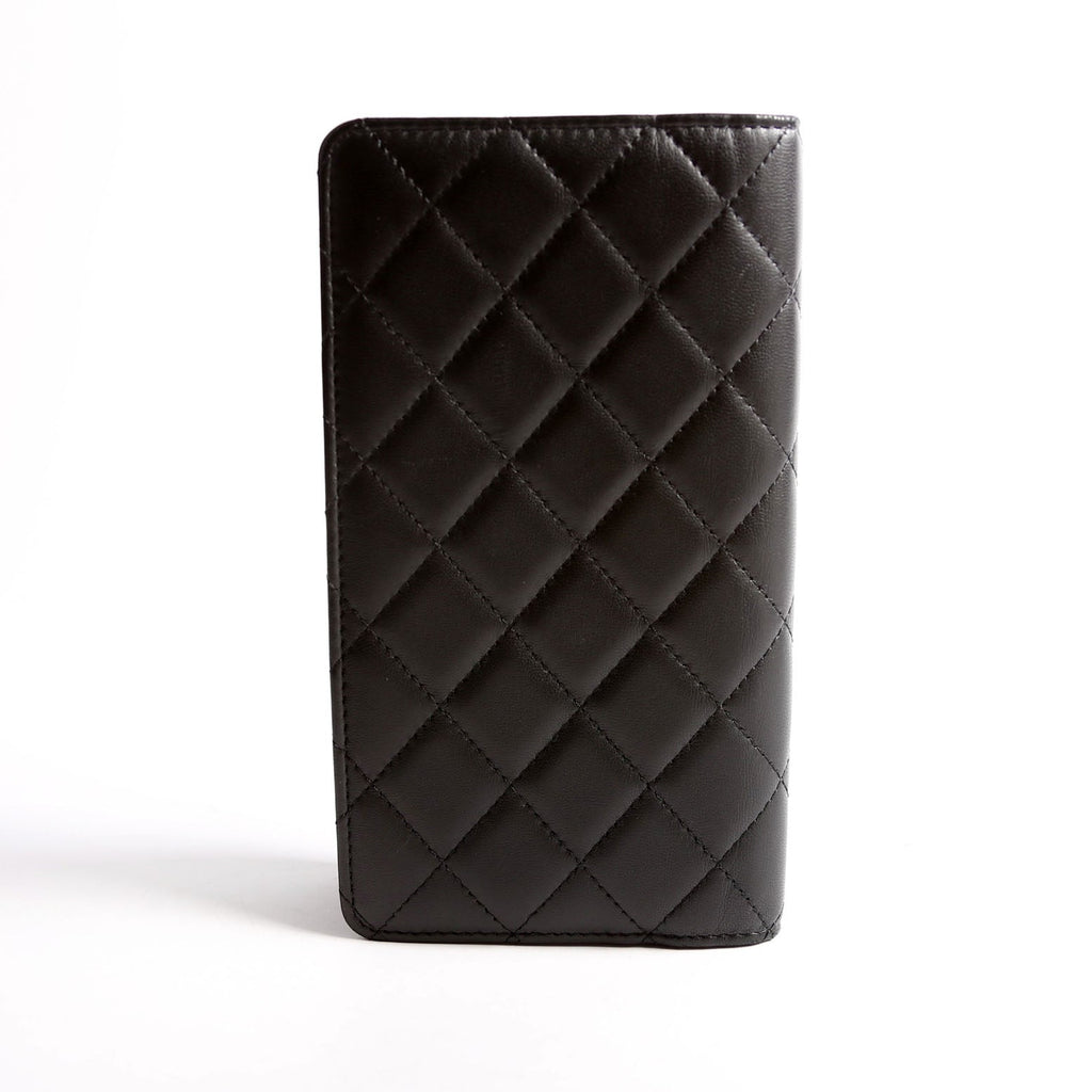 Quilted CC Agenda Cover Lambskin 22MM Black/Brown
