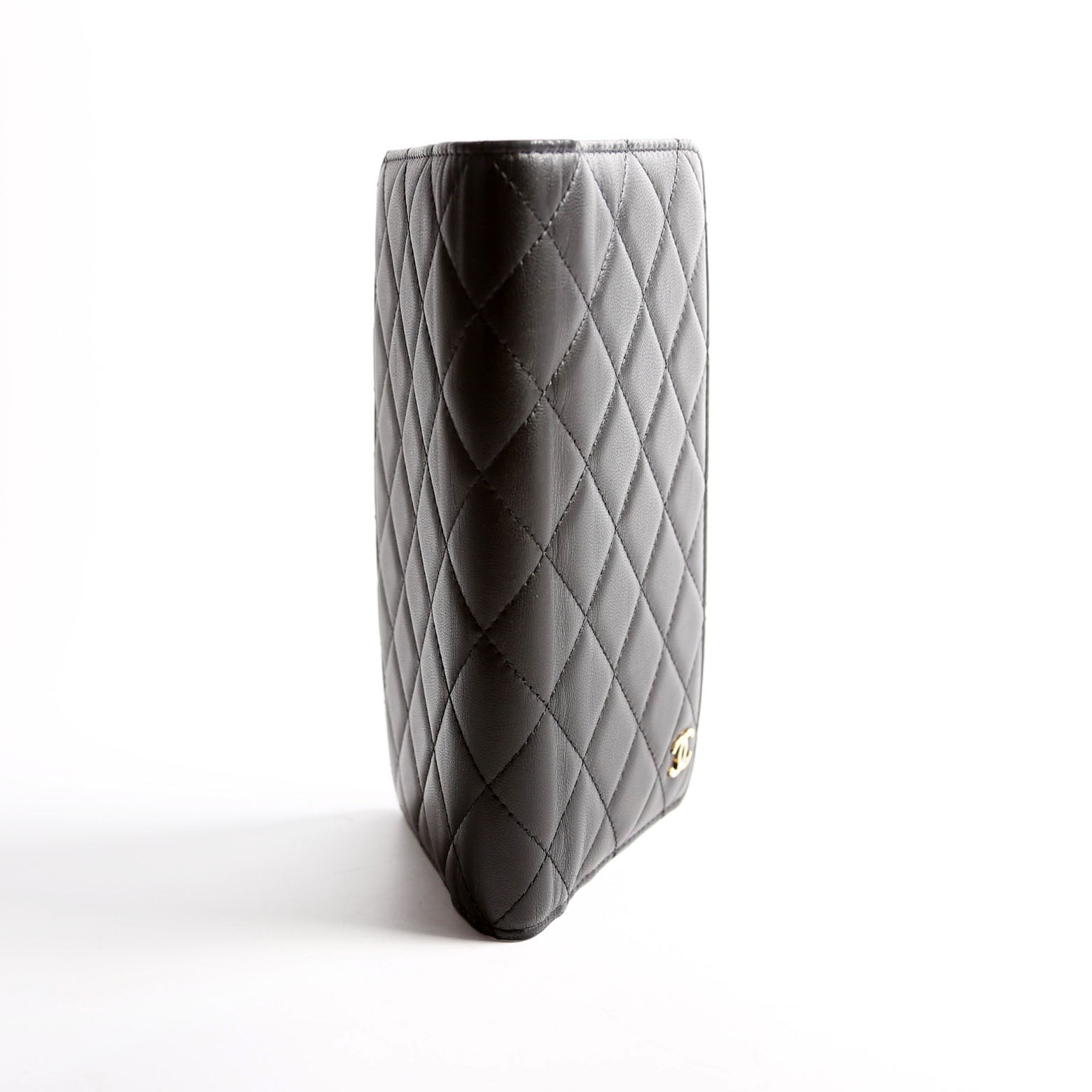 Quilted CC Agenda Cover Lambskin 22MM Black/Brown