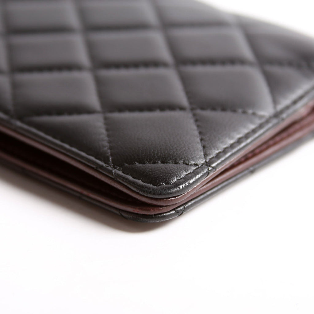 Quilted CC Agenda Cover Lambskin 22MM Black/Brown