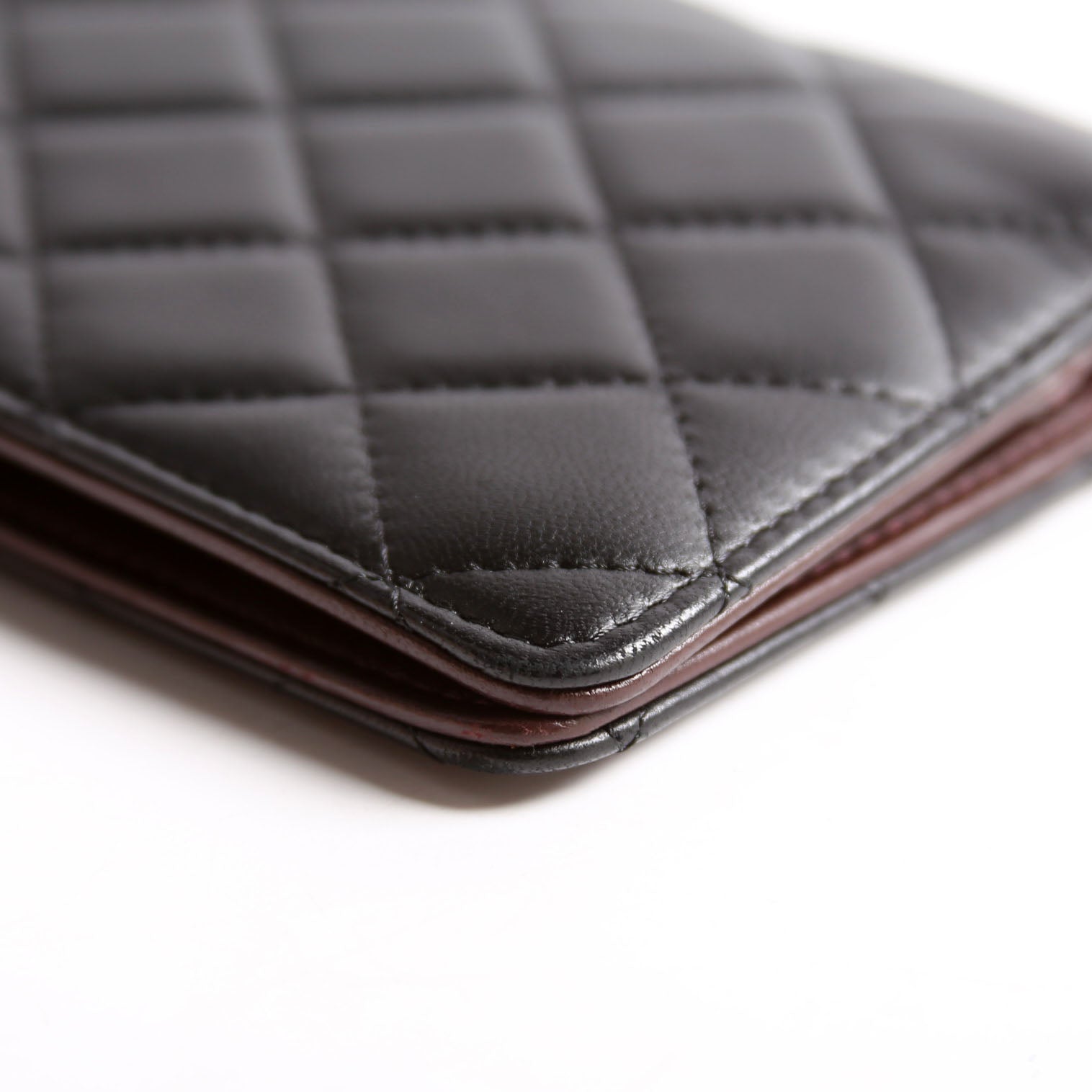 Quilted CC Agenda Cover Lambskin 22MM Black/Brown