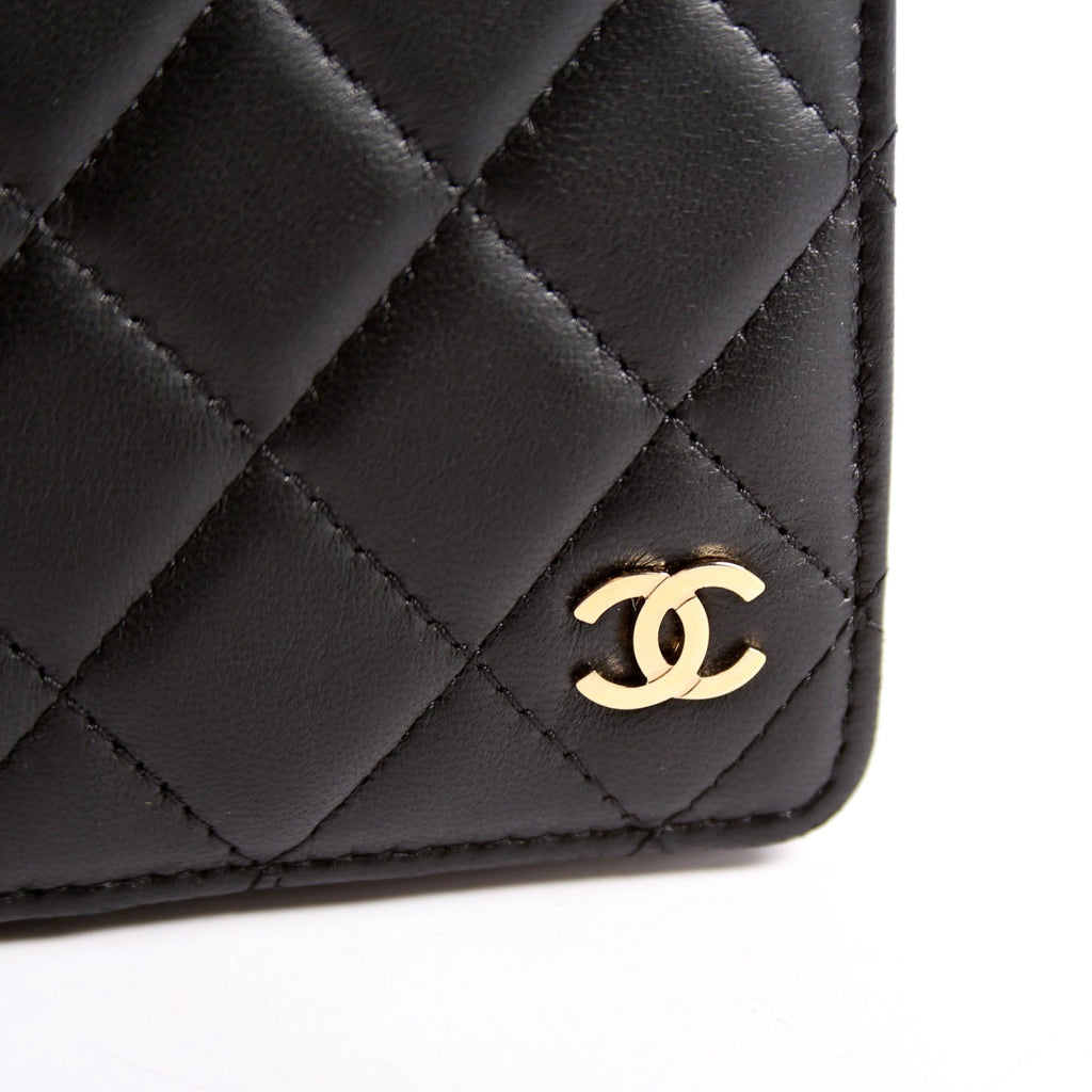Quilted CC Agenda Cover Lambskin 22MM Black/Brown