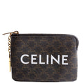 Coin Card Pouch Triomphe Canvas Brown/Black/White