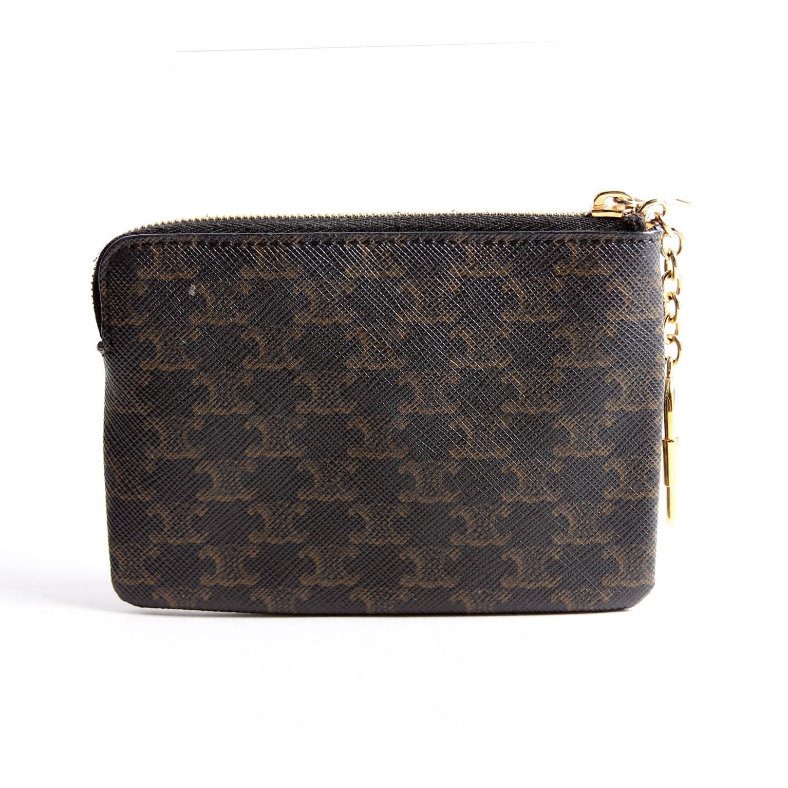 Coin Card Pouch Triomphe Canvas Brown/Black/White