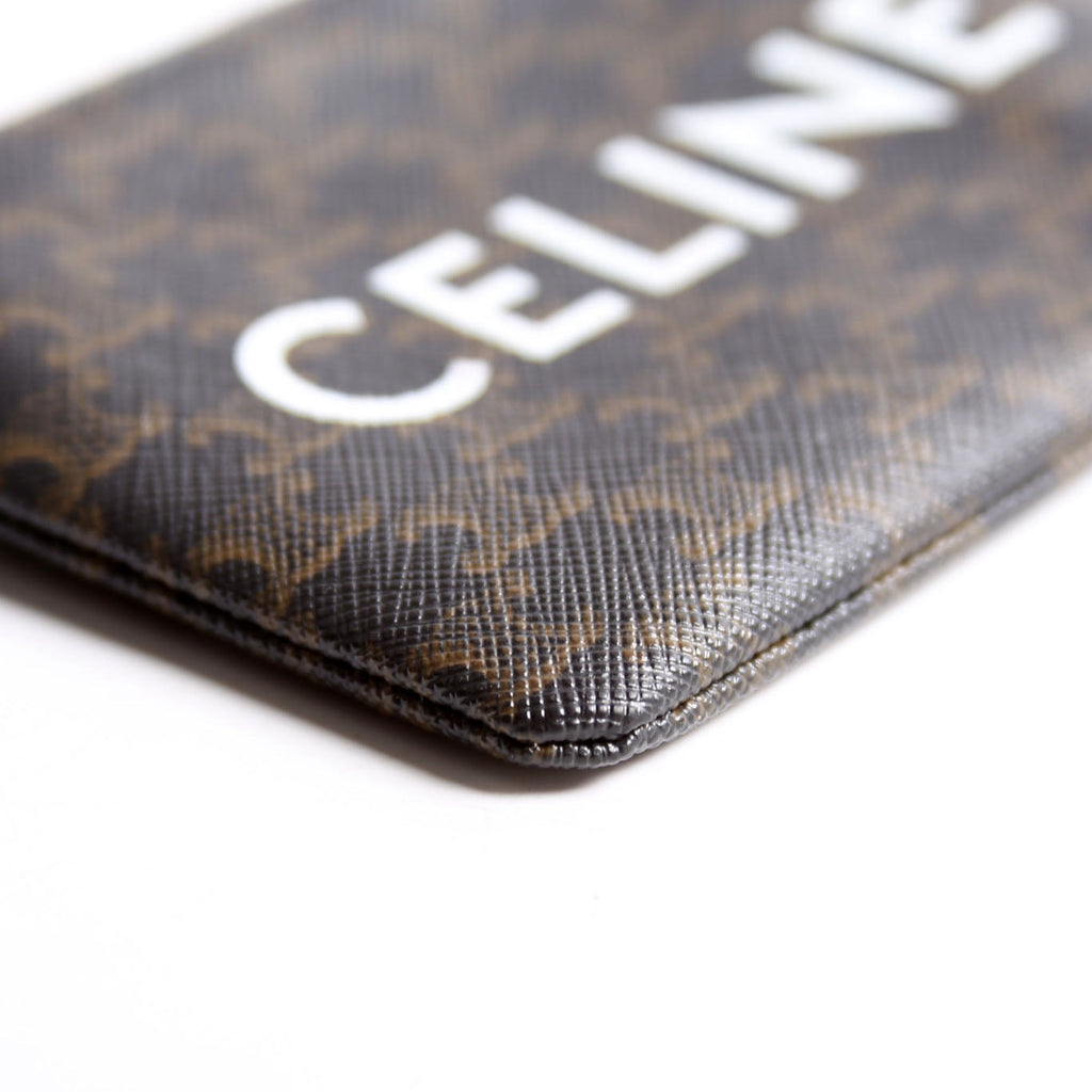 Coin Card Pouch Triomphe Canvas Brown/Black/White