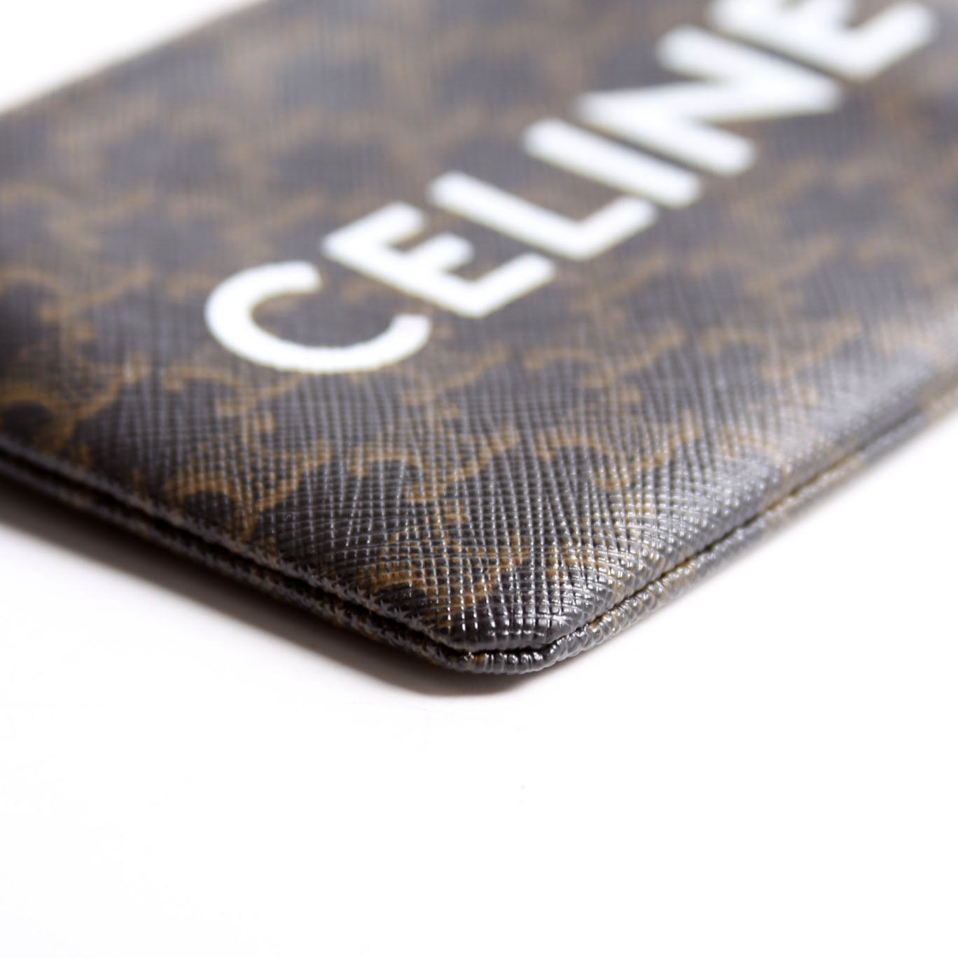Coin Card Pouch Triomphe Canvas Brown/Black/White