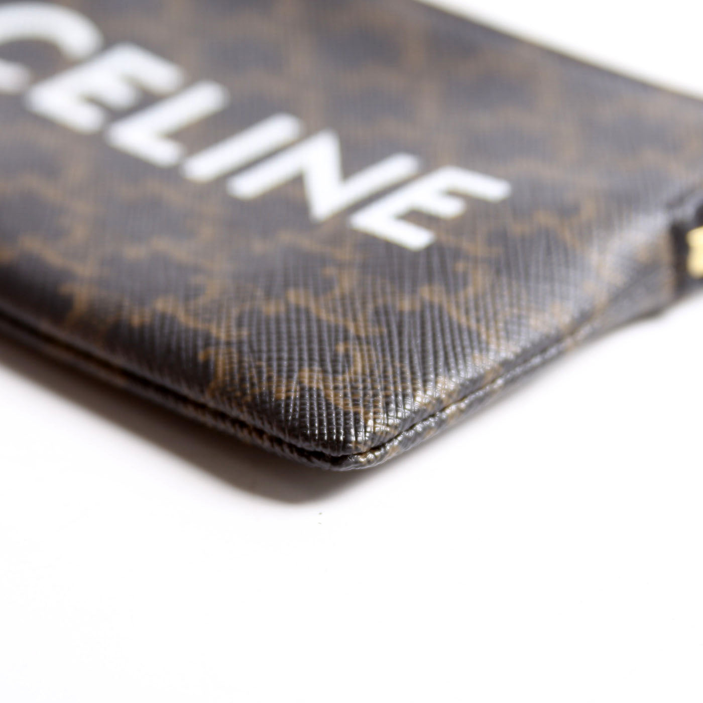Coin Card Pouch Triomphe Canvas Brown/Black/White