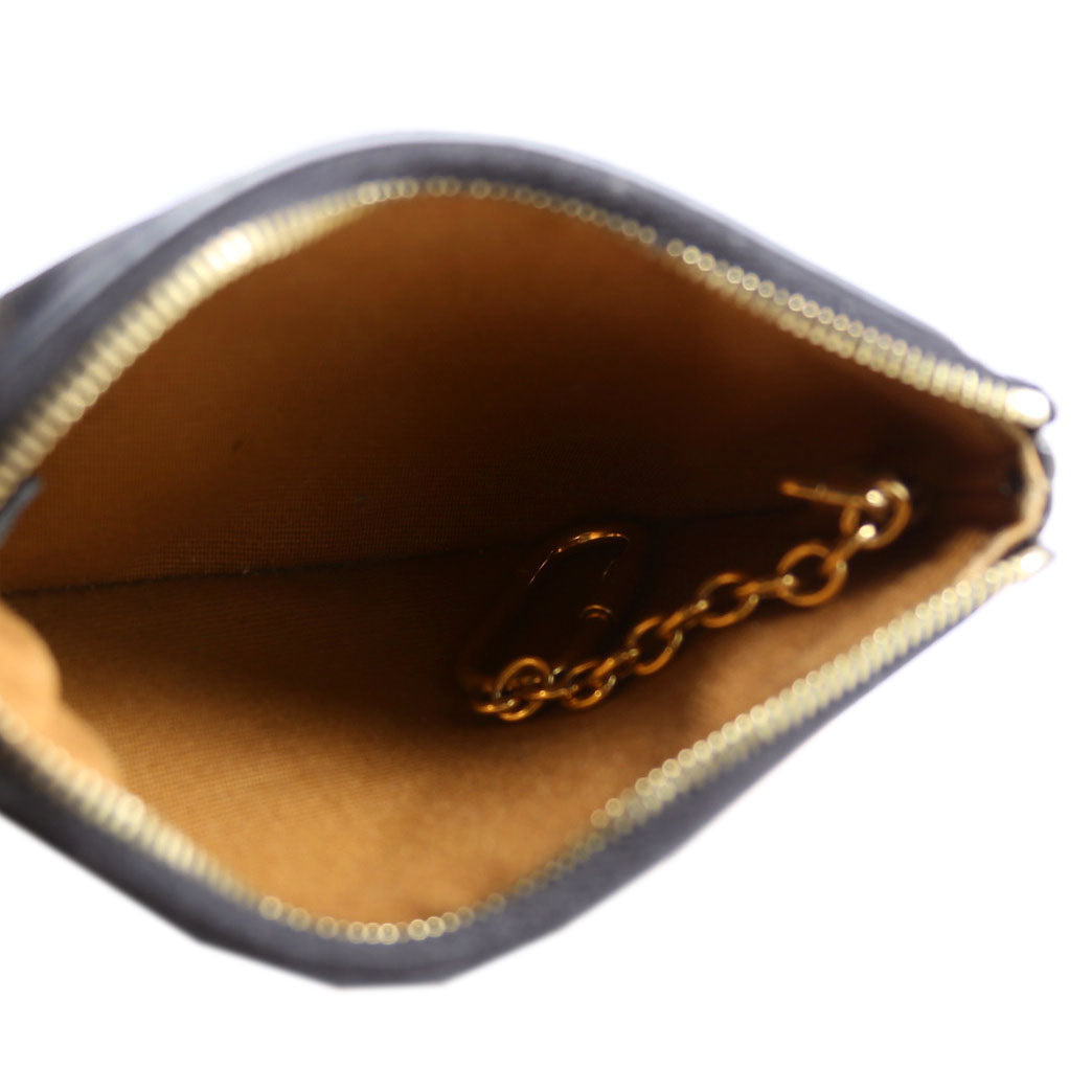 Coin Card Pouch Triomphe Canvas Brown/Black/White