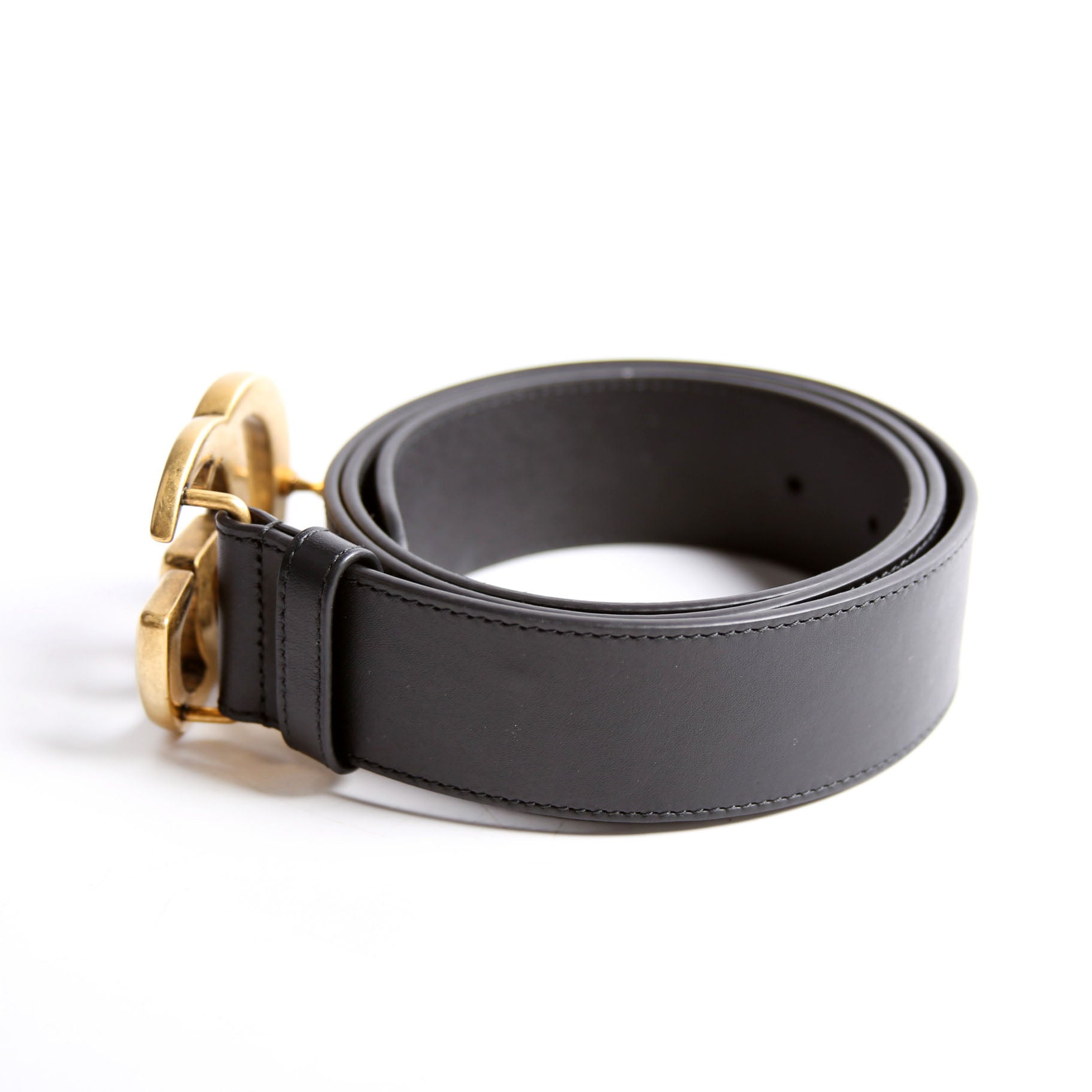 400593 Marmont GG Leather Belt Size 95/38 Black