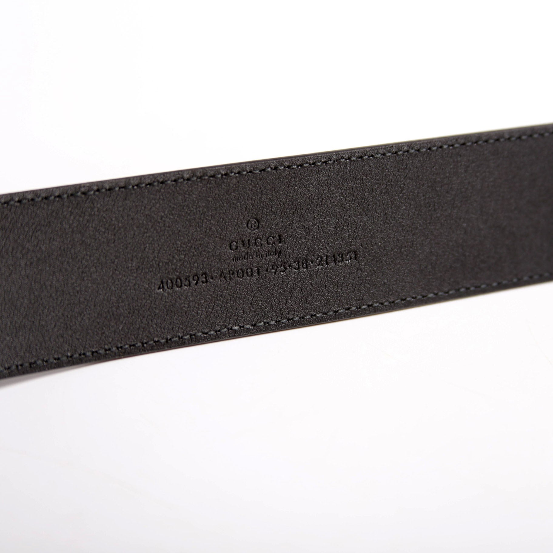 400593 Marmont GG Leather Belt Size 95/38 Black