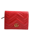 Gucci 466492 GG Marmont Card Case Red/Gold