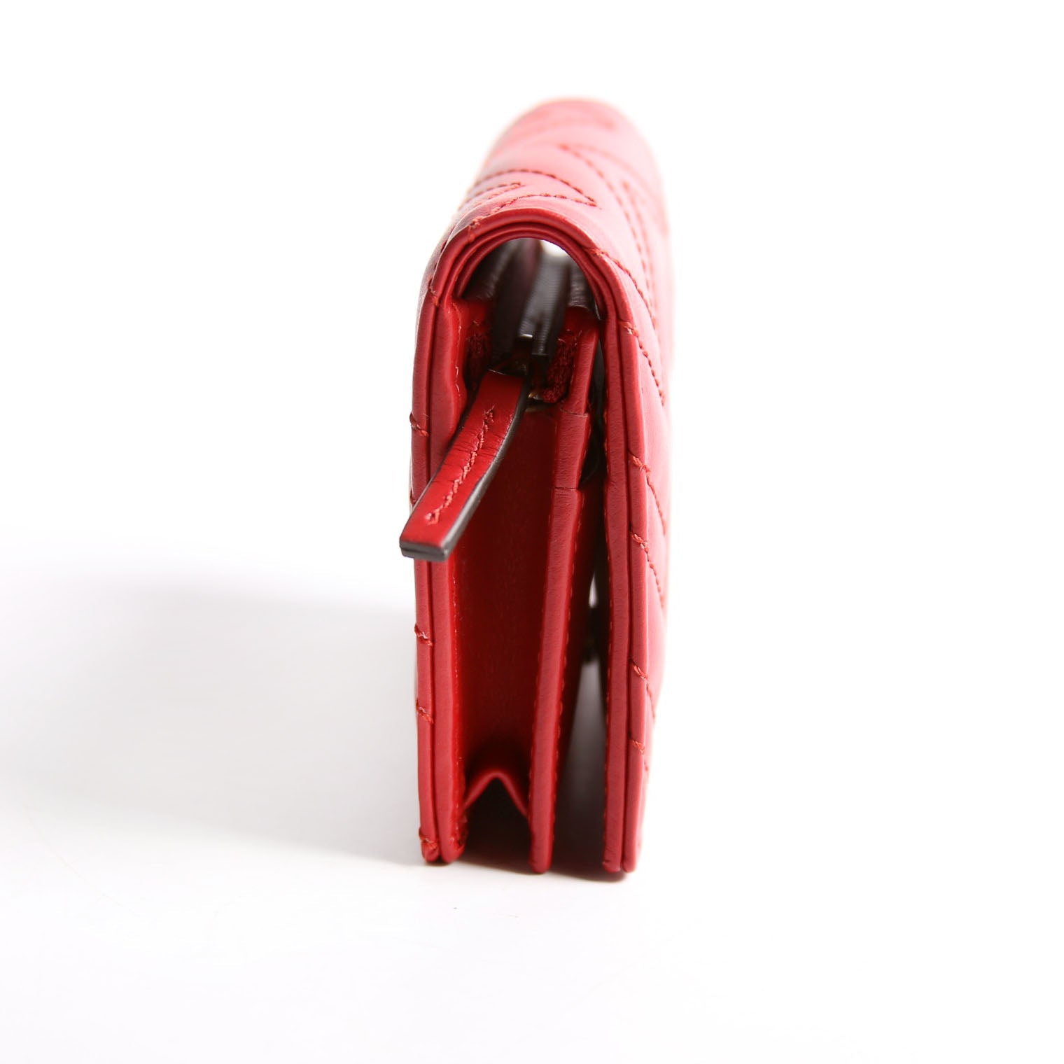 Gucci 466492 GG Marmont Card Case Red/Gold