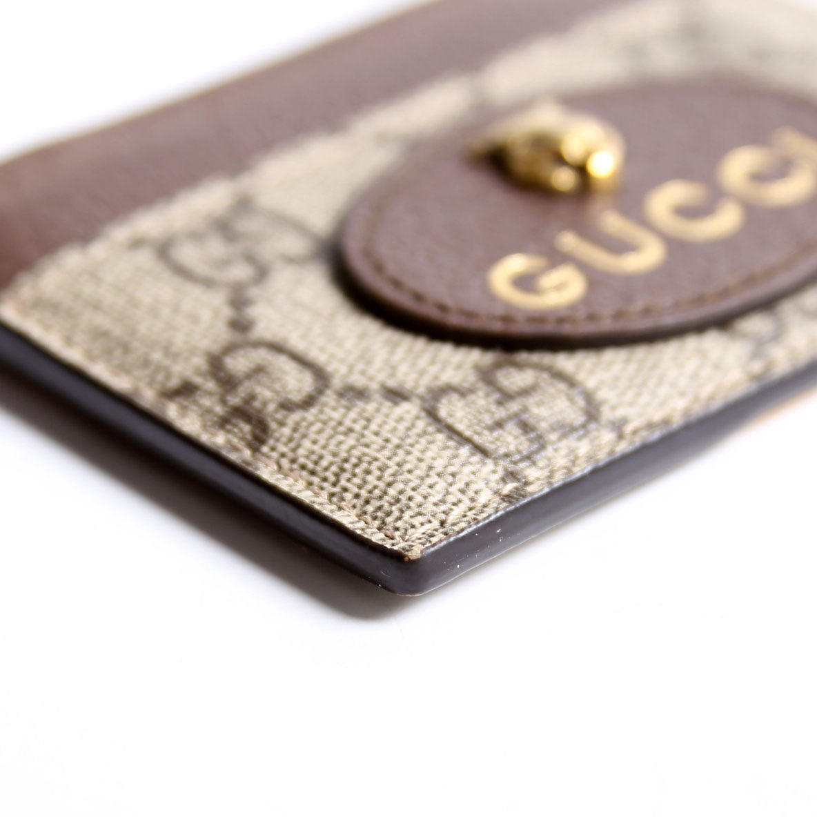 597557 GG Supreme Neo Card Case Beige/Brown/Yellow