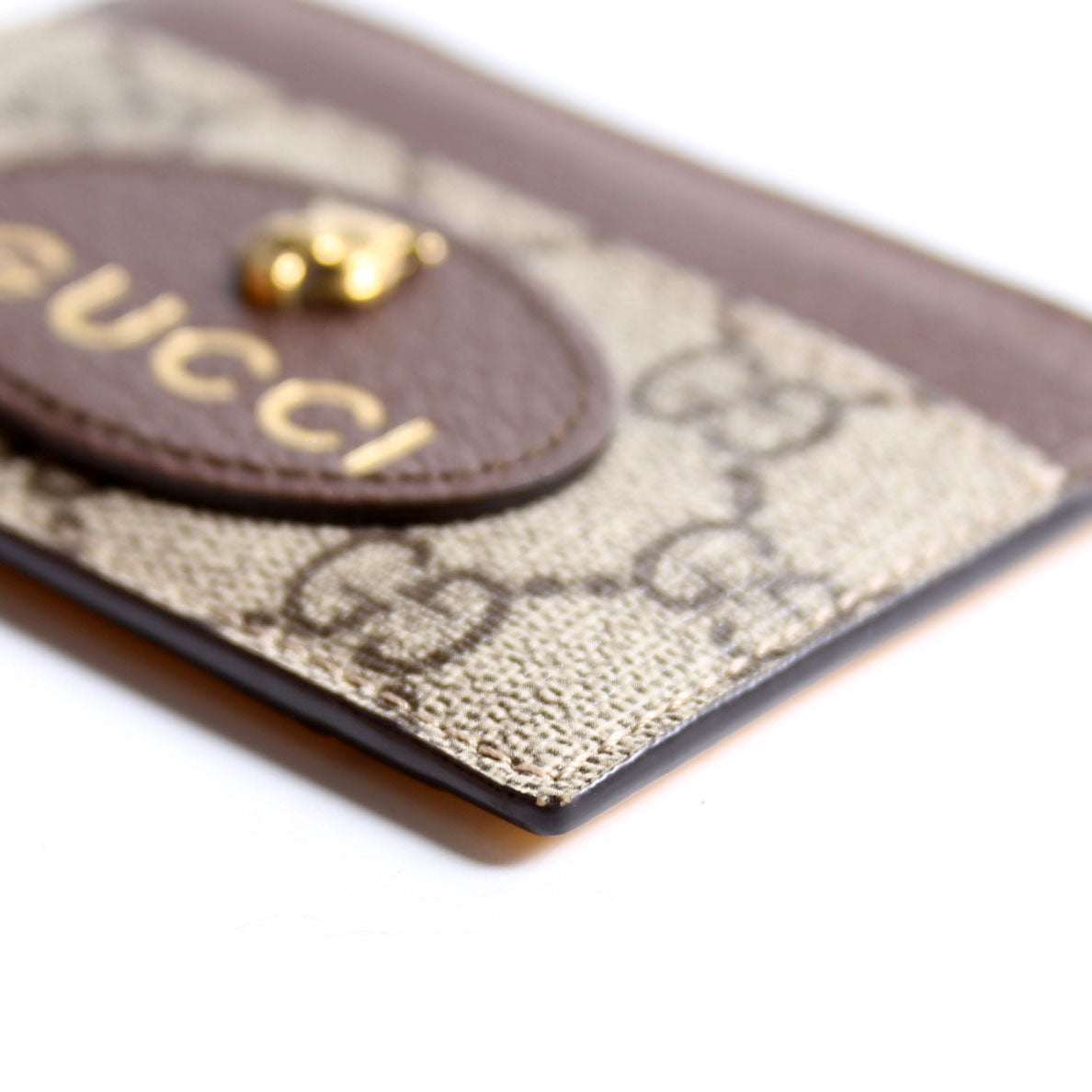 597557 GG Supreme Neo Card Case Beige/Brown/Yellow