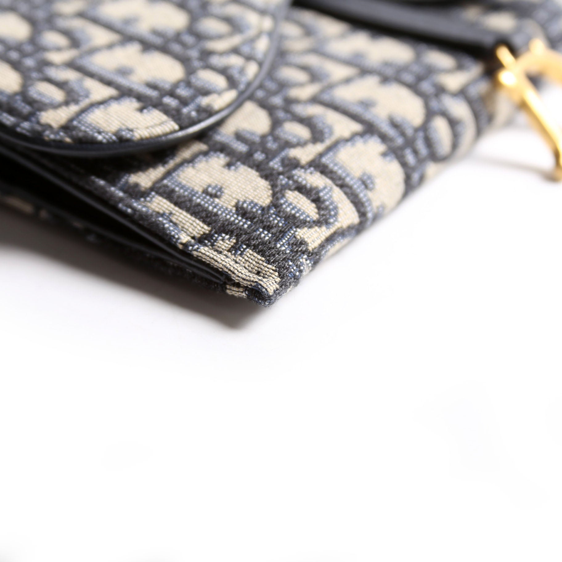 Saddle Pouch With Chain Small Oblique Navy