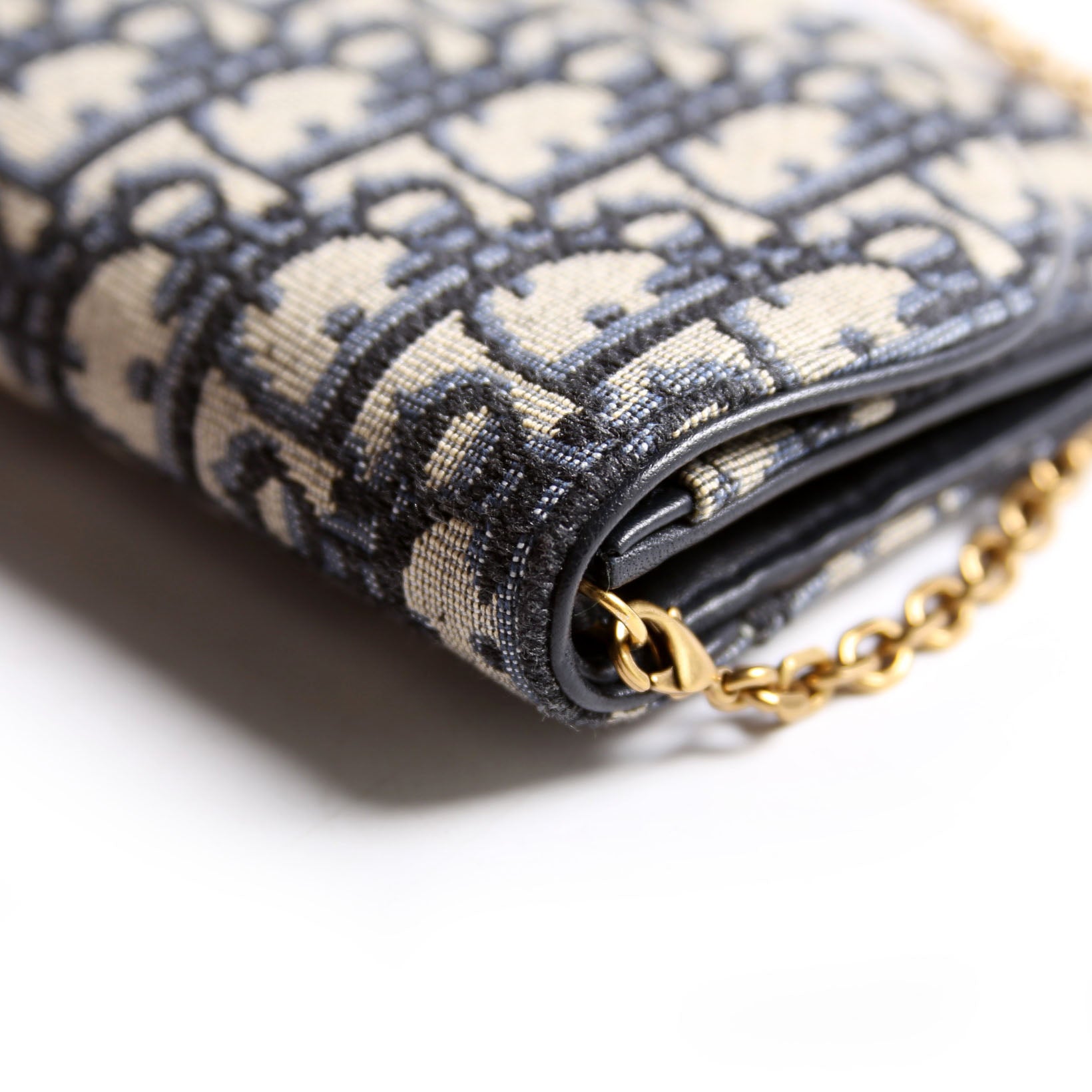 Saddle Pouch With Chain Small Oblique Navy