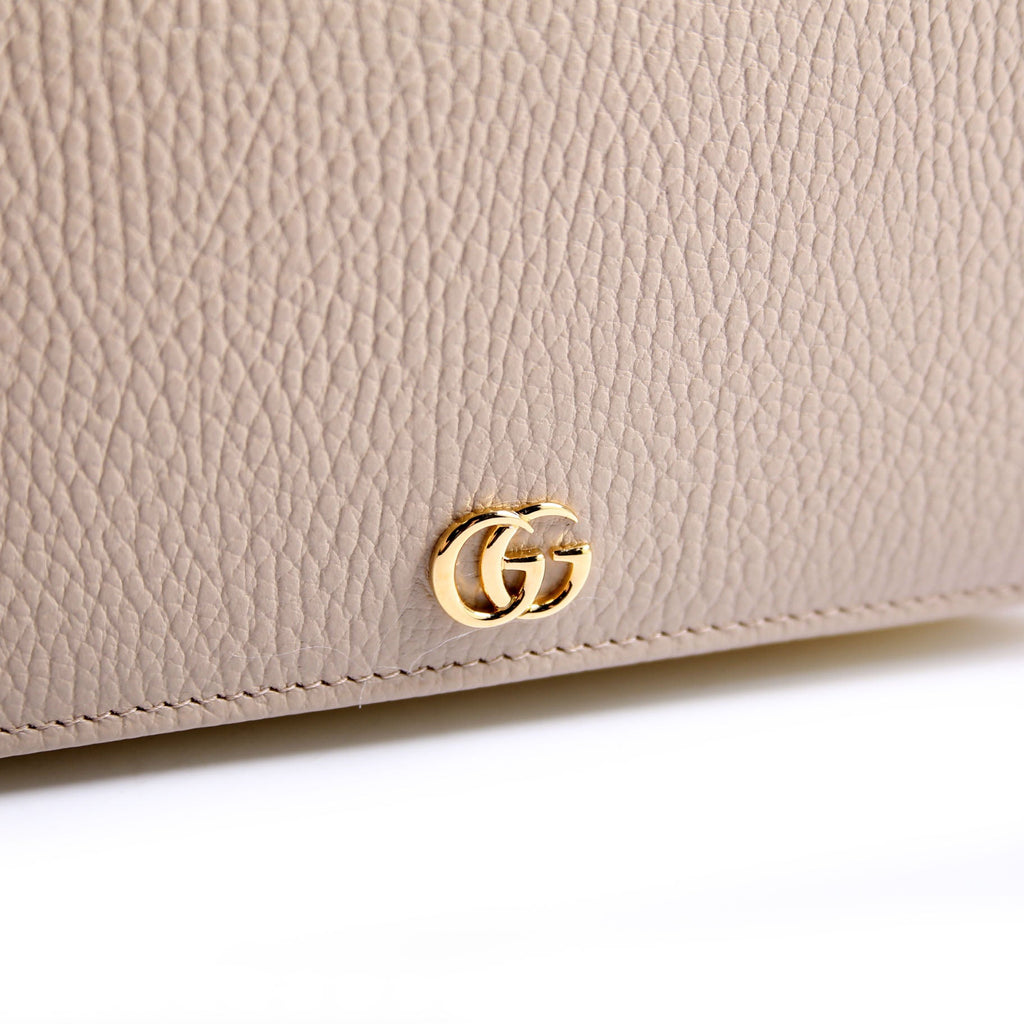 Gucci 497985 Marmont Mini Chain Bag Taupe/Yellow