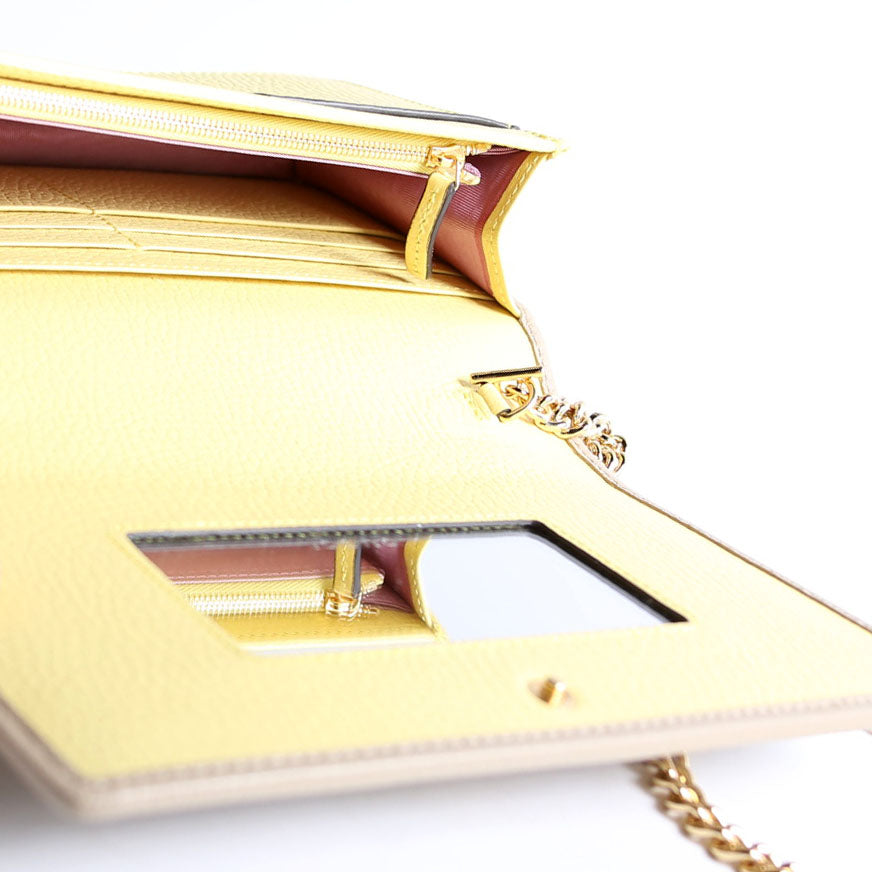 Gucci 497985 Marmont Mini Chain Bag Taupe/Yellow