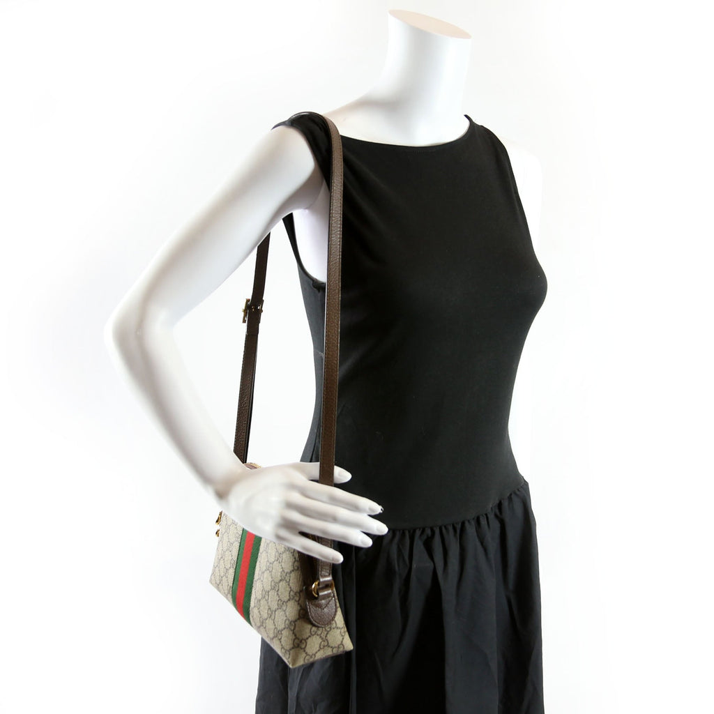 499621 Ophidia GG Small Crossbody Brown
