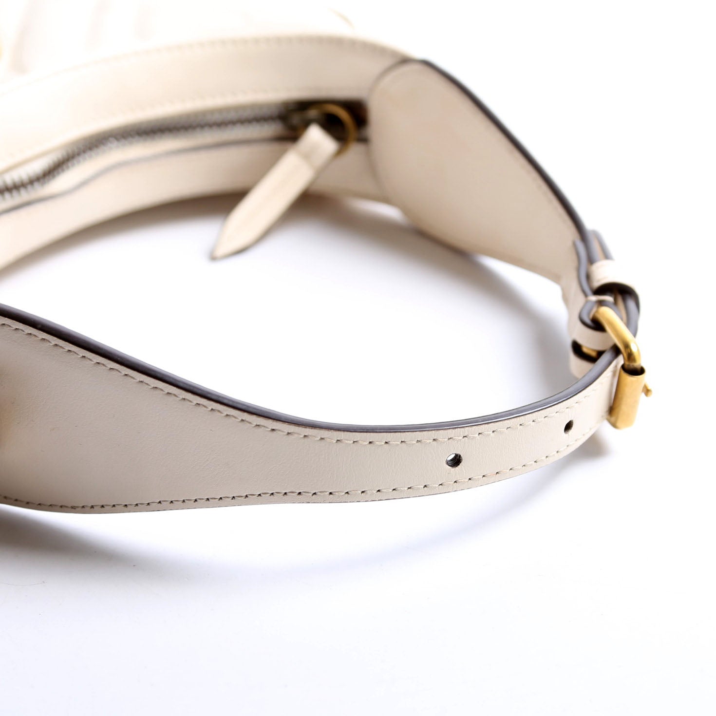 Gucci 699514 GG Marmont Half-Moon Mini Bag Ivory