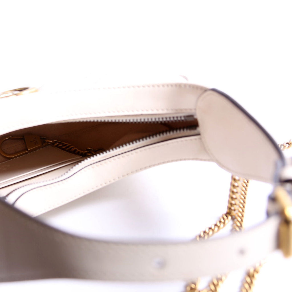 Gucci 699514 GG Marmont Half-Moon Mini Bag Ivory
