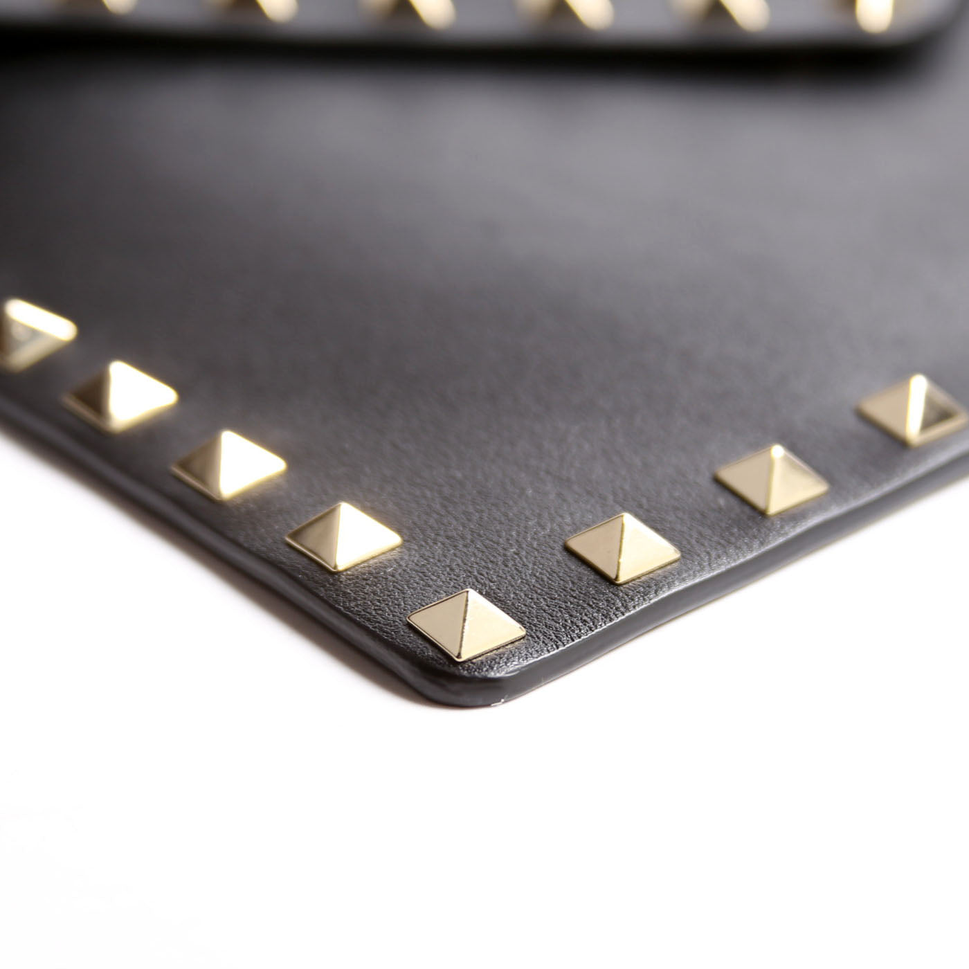 Rockstud Envelope Wristlet Clutch Black