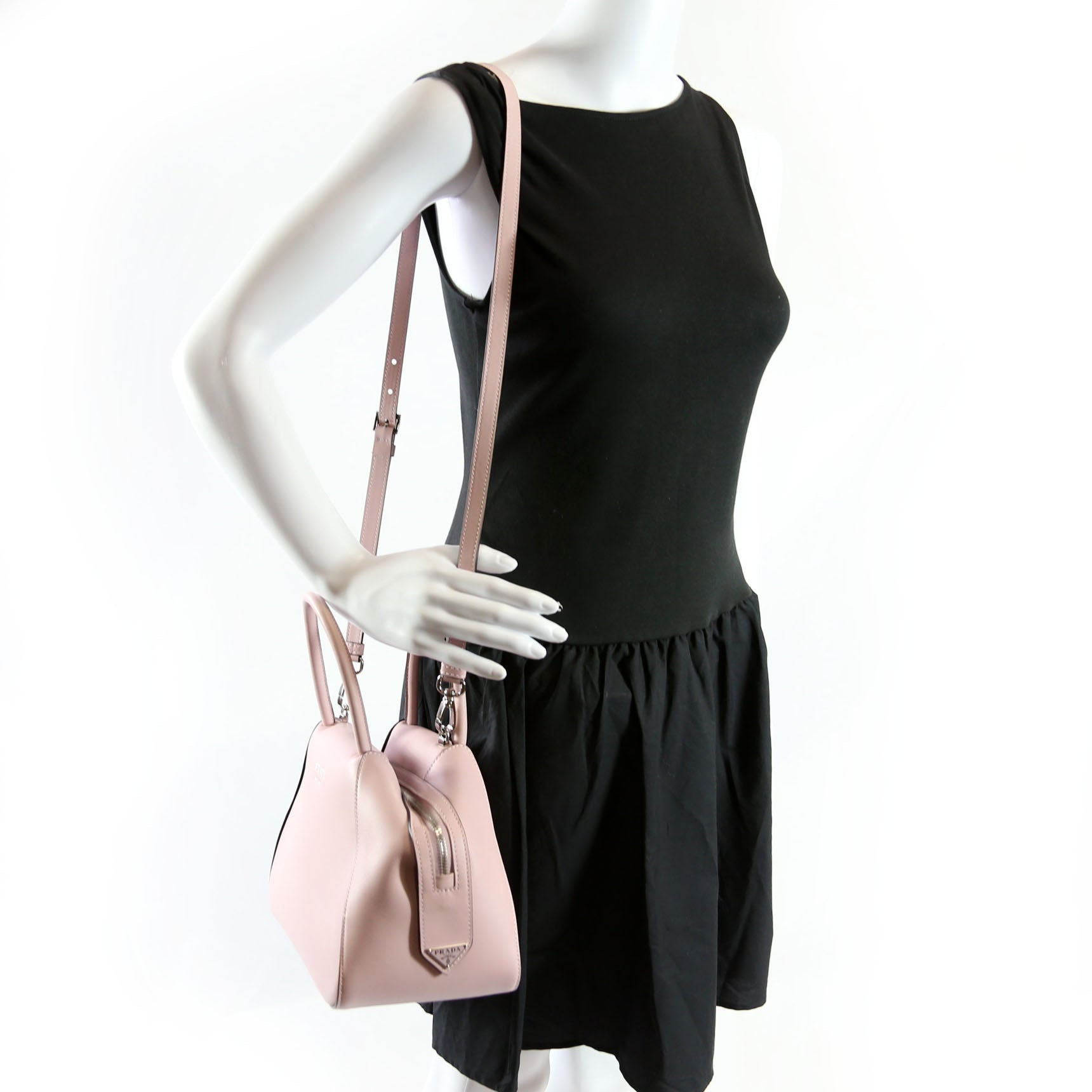1BA365 Calfskin Supernova Medium Handbag Pink