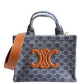 Cabas Thais Small Triomphe Canvas Blue/Brown