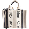 Woody Ribbon Tote Small Black/Beige
