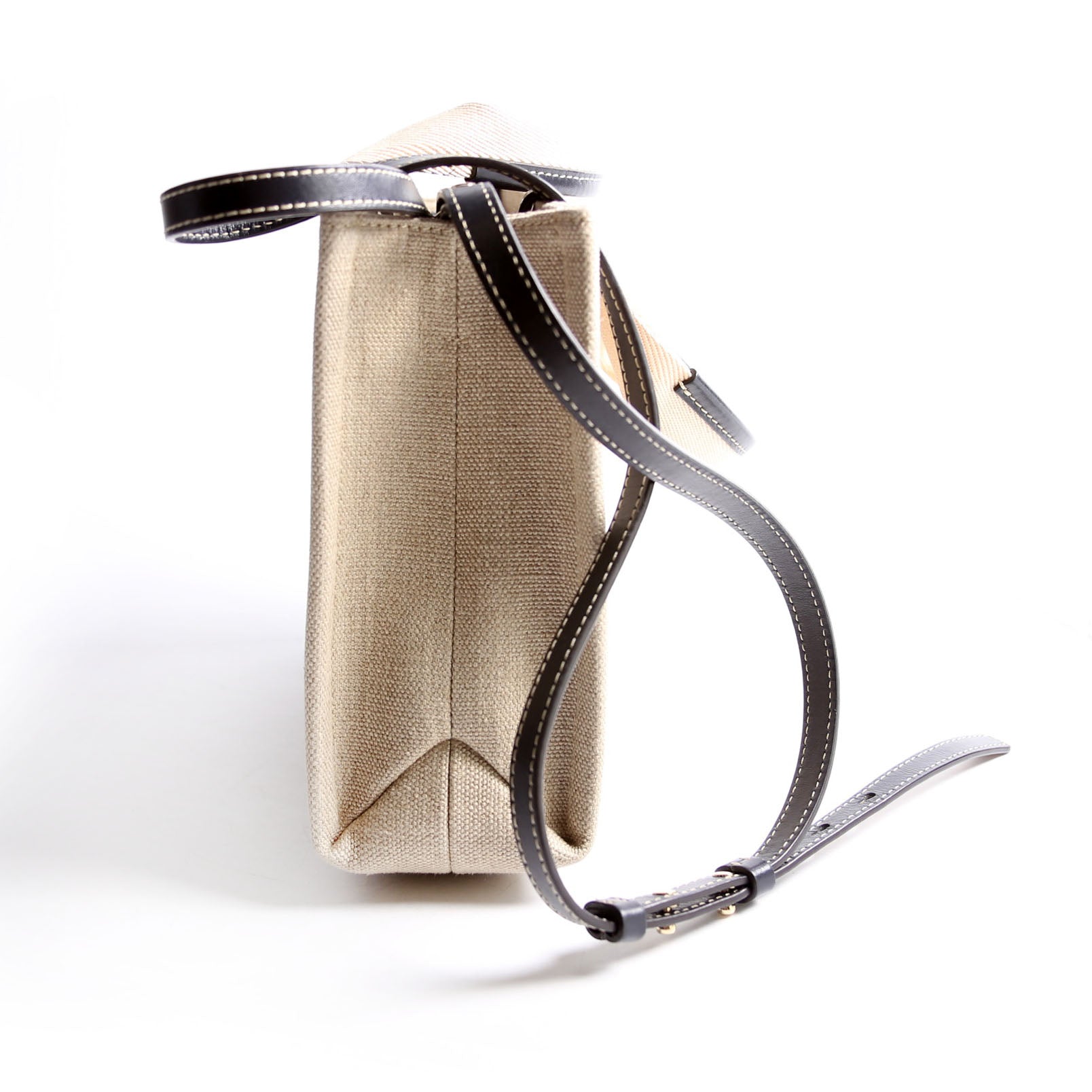 Woody Ribbon Tote Small Black/Beige