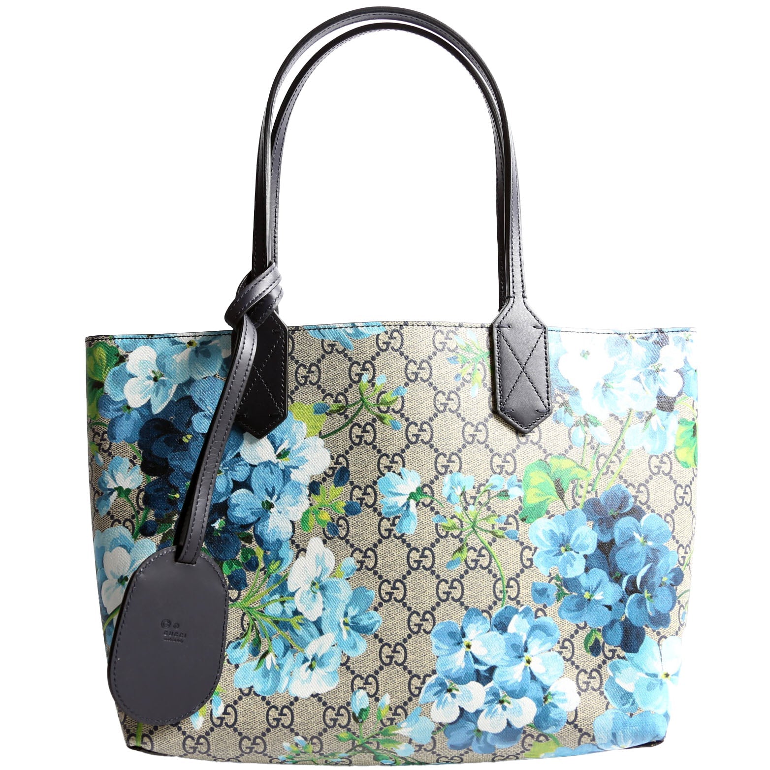 546323 GG Supreme Blooms Tote Small Blue