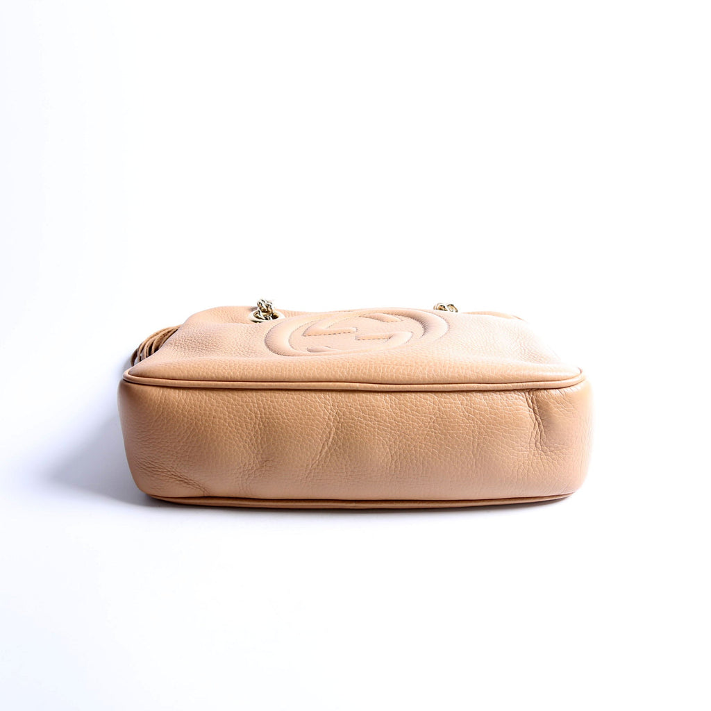 Gucci 308983 Soho Chain Shoulder Bag Tan