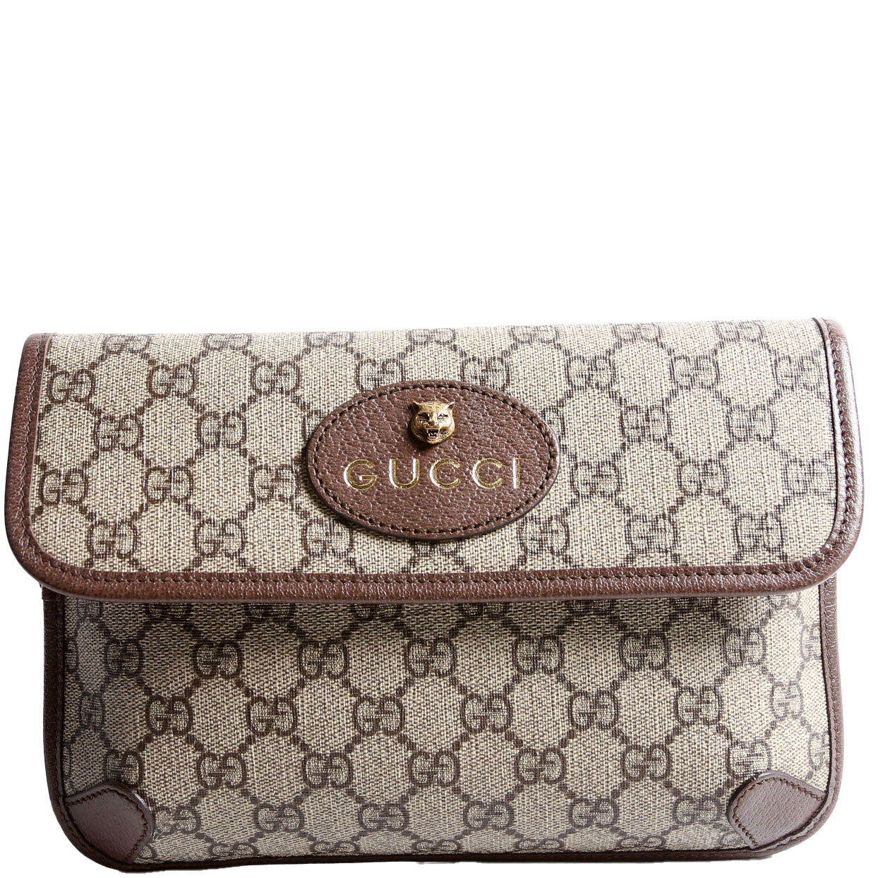 493930 GG Supreme Neo Web Belt Bag Brown