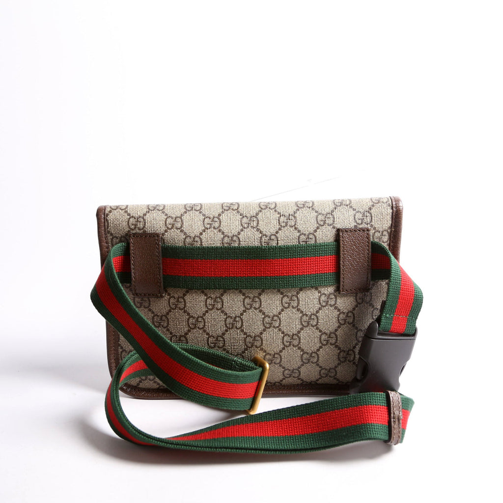 493930 GG Supreme Neo Web Belt Bag Brown