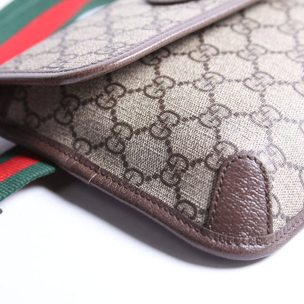 493930 GG Supreme Neo Web Belt Bag Brown