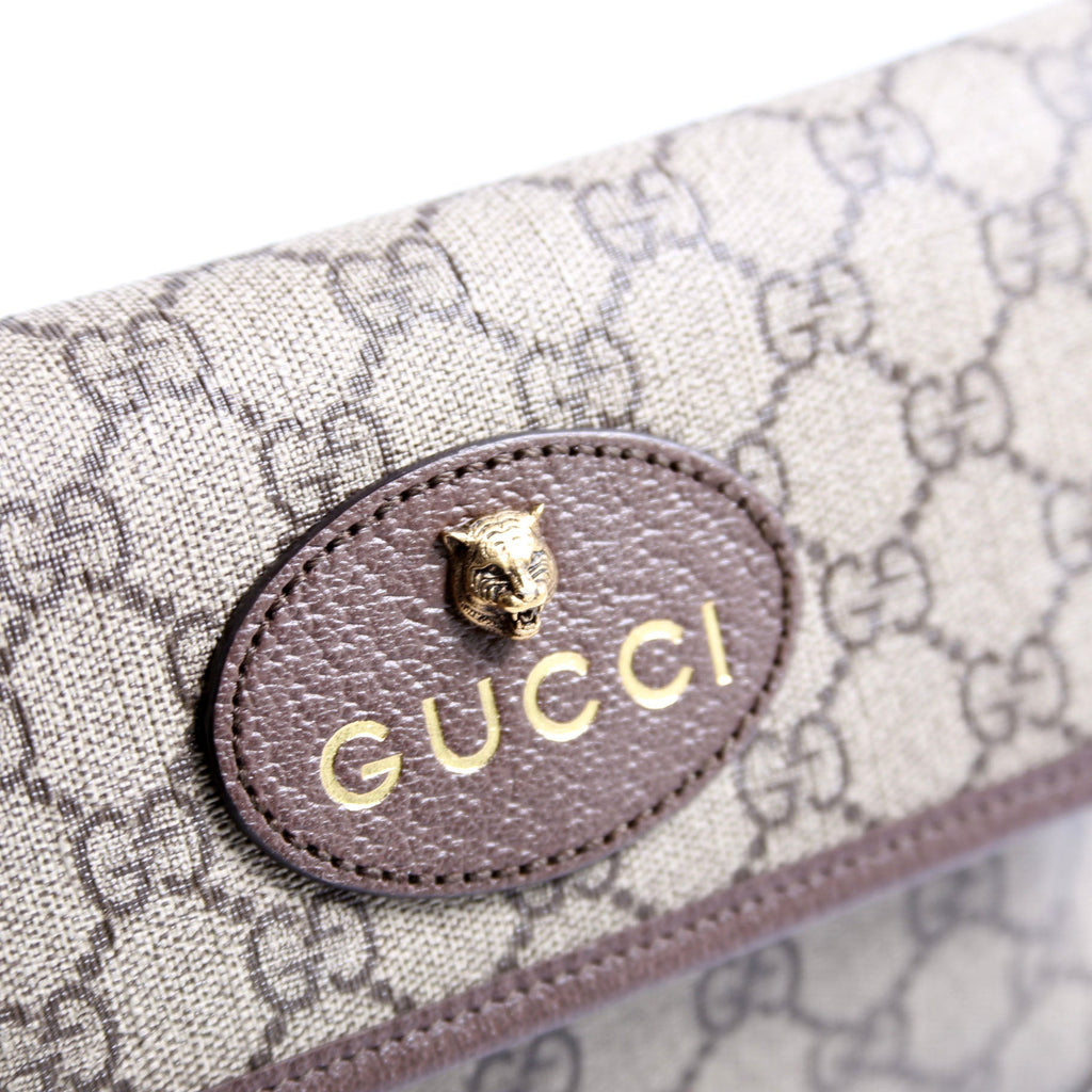 493930 GG Supreme Neo Web Belt Bag Brown