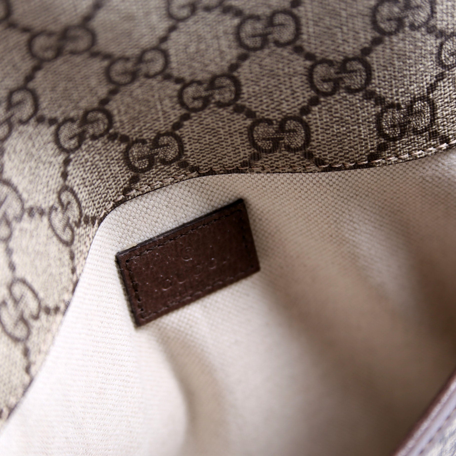 493930 GG Supreme Neo Web Belt Bag Brown