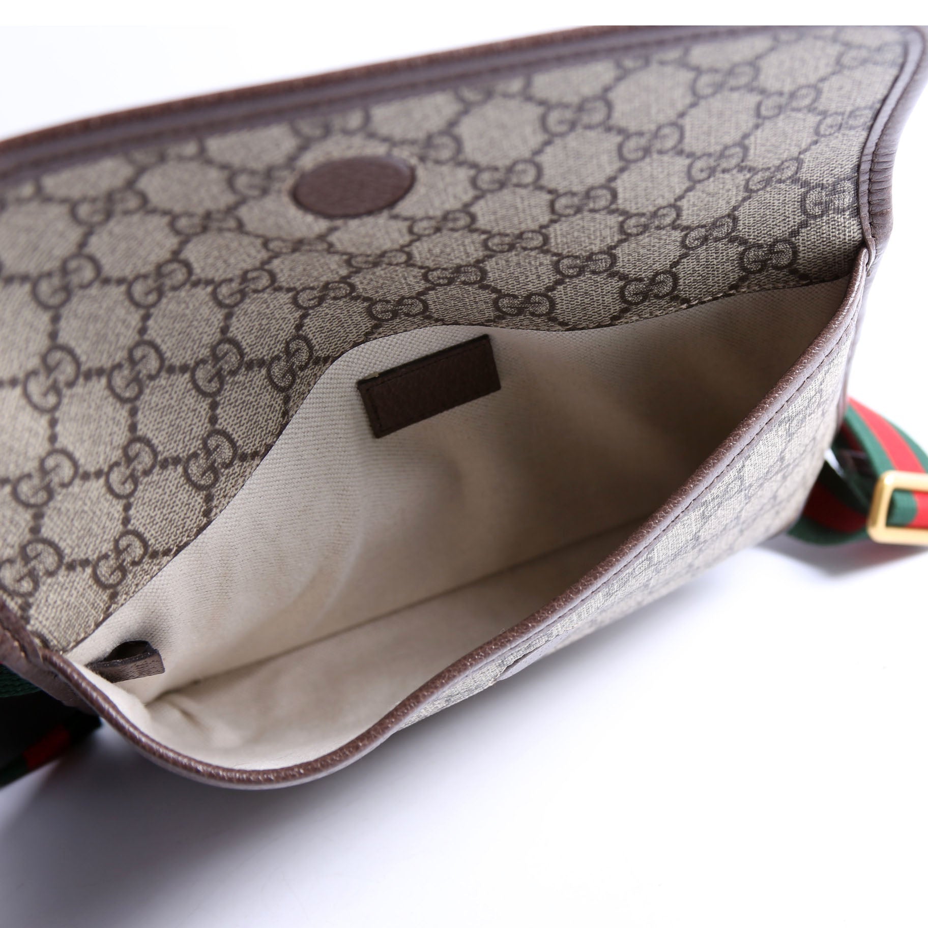 493930 GG Supreme Neo Web Belt Bag Brown