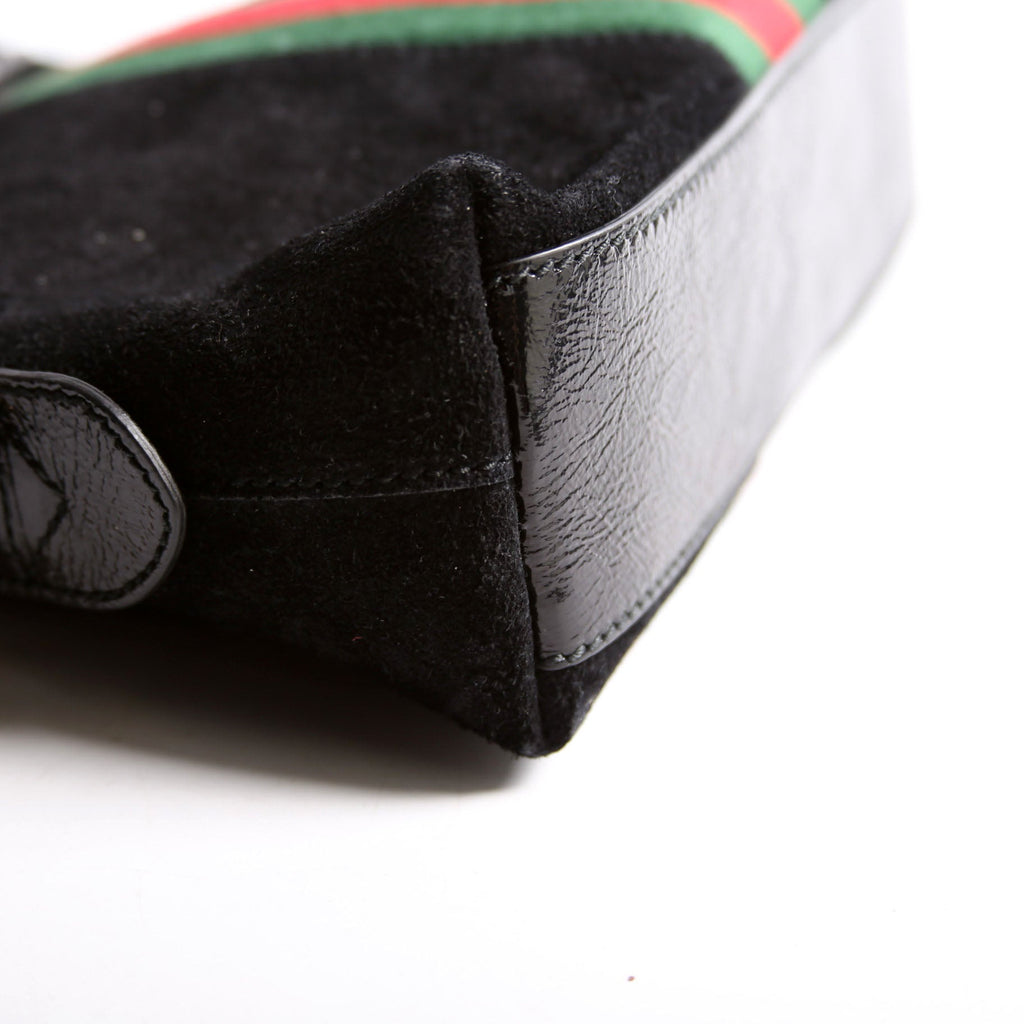 499621 Ophidia GG Suede Xbody Back/Red/Green