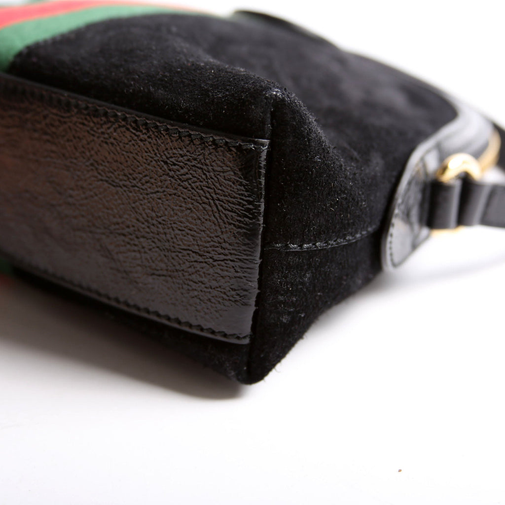 499621 Ophidia GG Suede Xbody Back/Red/Green