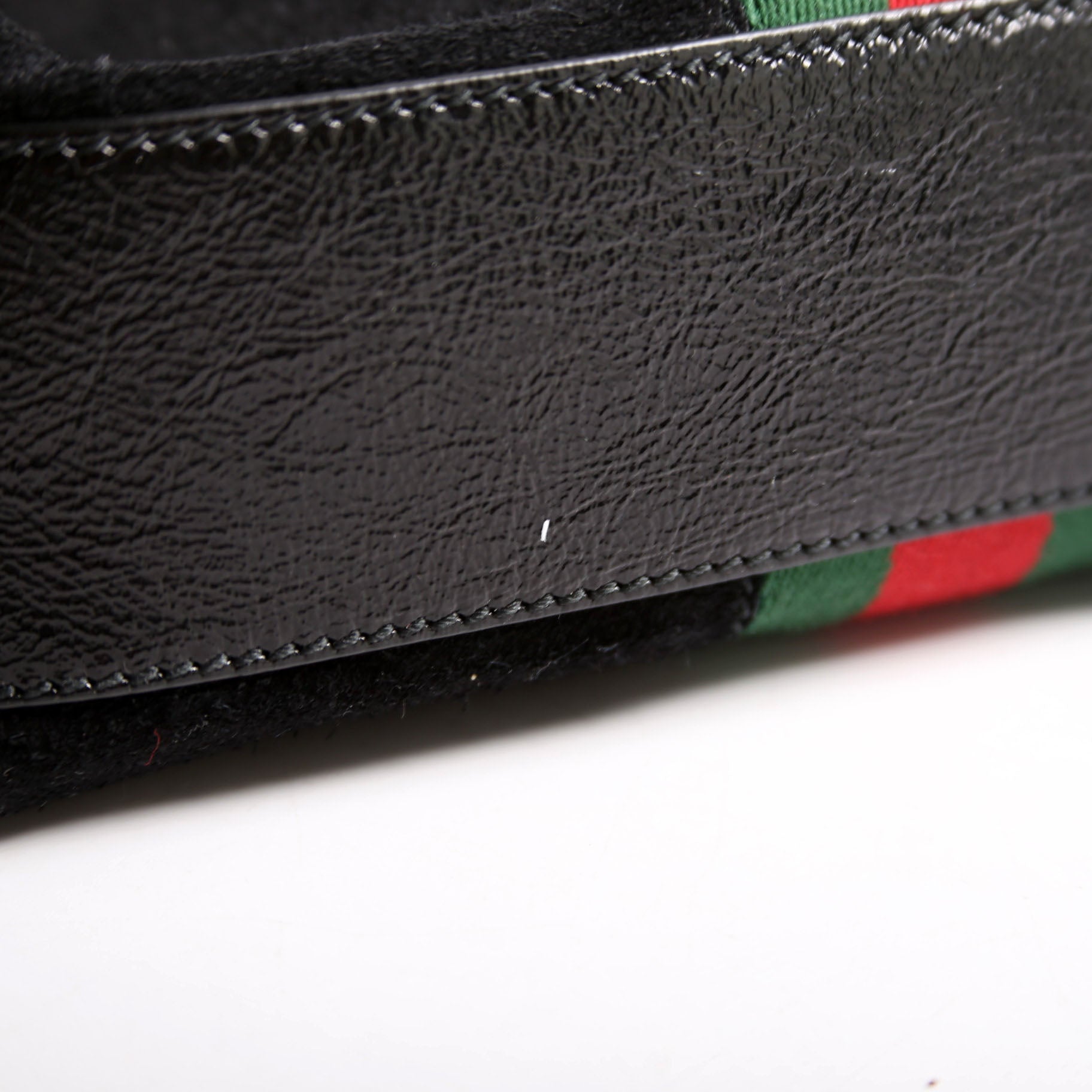 499621 Ophidia GG Suede Xbody Back/Red/Green