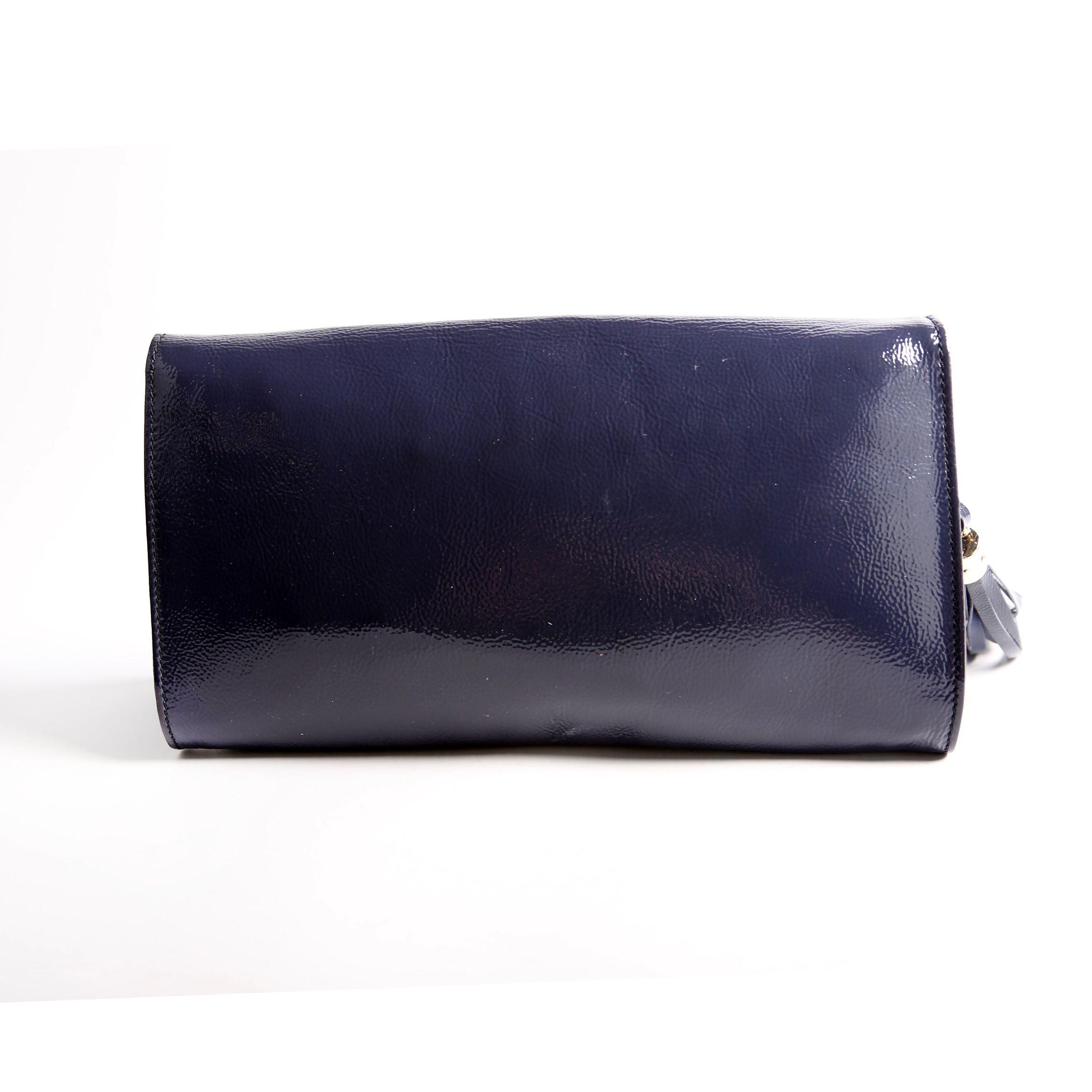 336753 Soho Patent Leather Clutch Blue