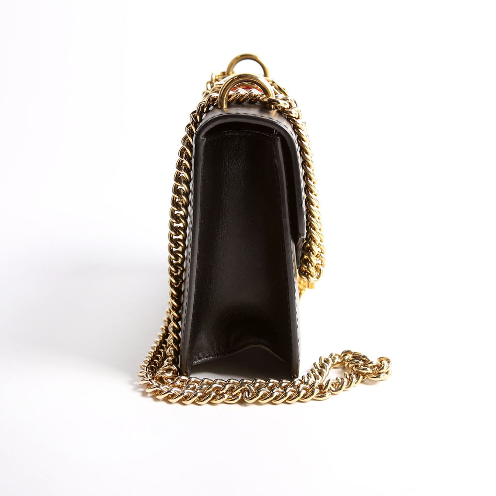 Gucci 431666 Sylvie Mini Shoulder Bag Leather Black