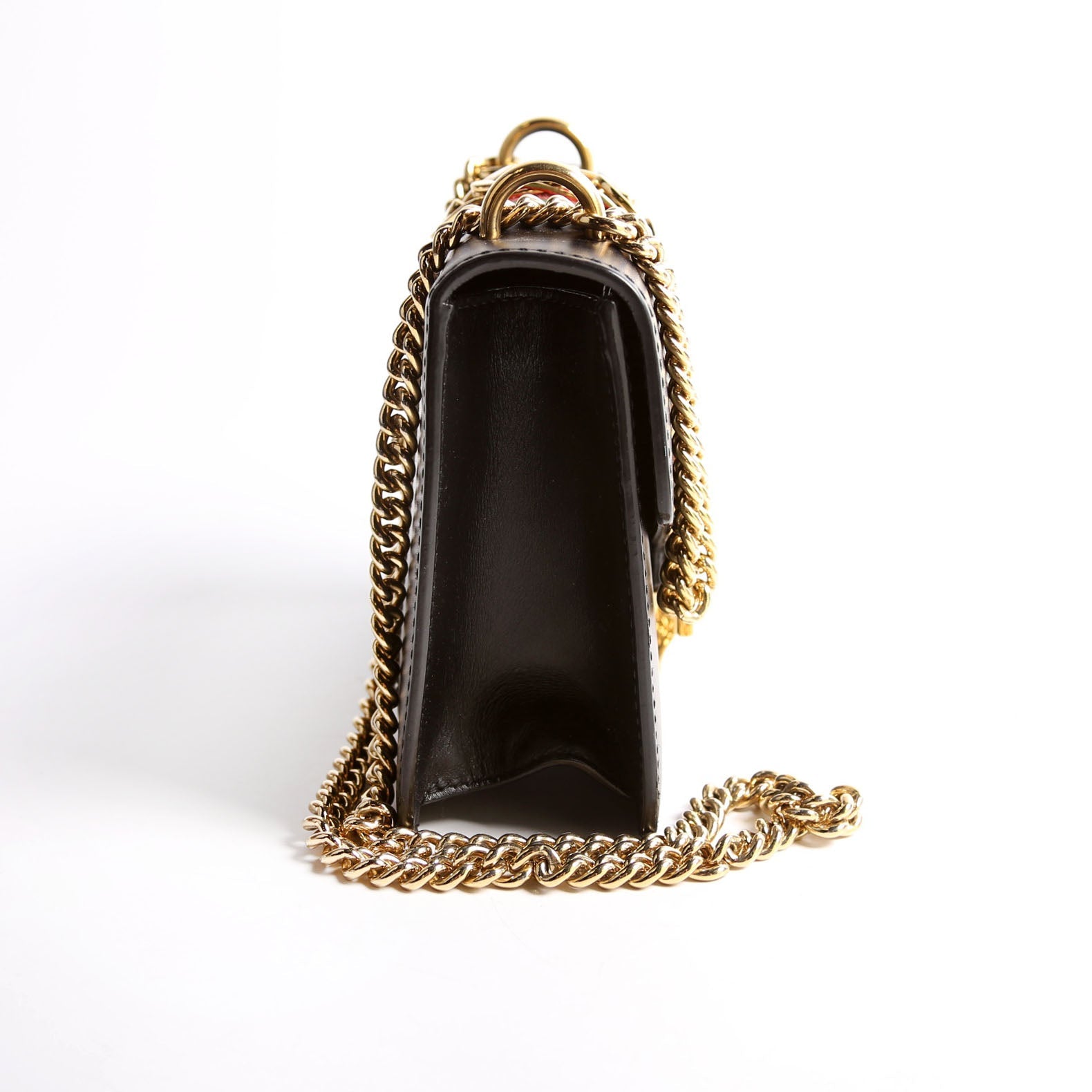 Gucci 431666 Sylvie Mini Shoulder Bag Leather Black