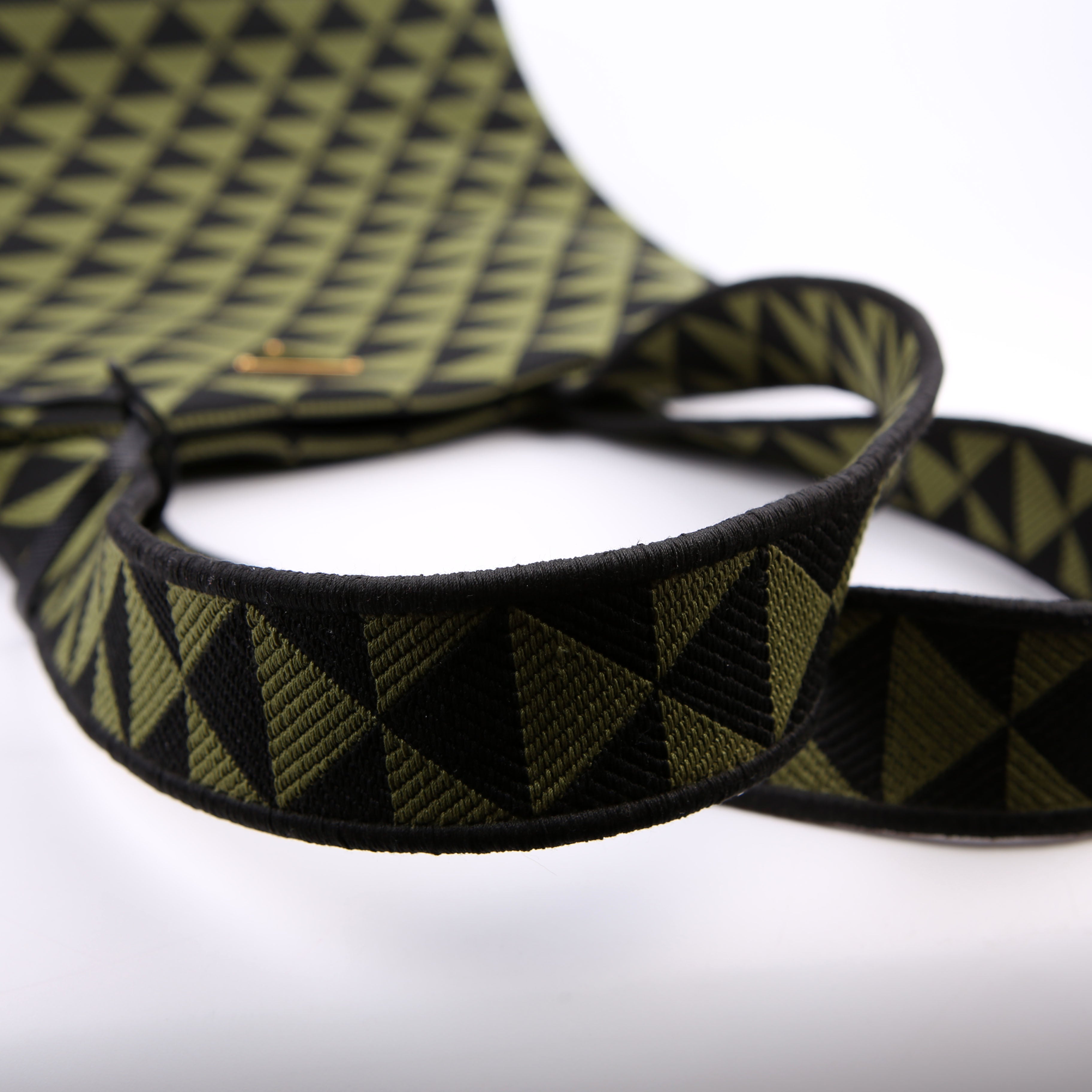 Prada Symbole Horizontal Shopper Tote Green/Black