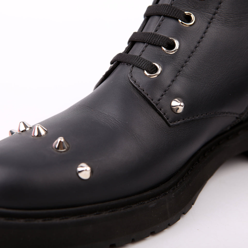 Fendi Studded Combat Boots Size 37.5 Black