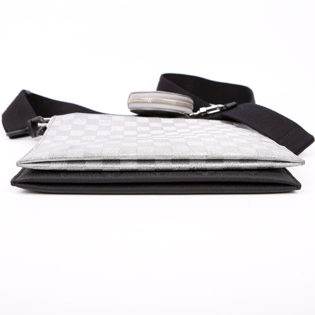 In The Loop Trio Pouch Damier Glitter Black/Silver